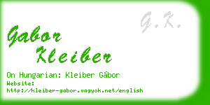 gabor kleiber business card